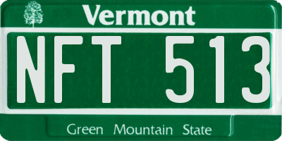 VT license plate NFT513