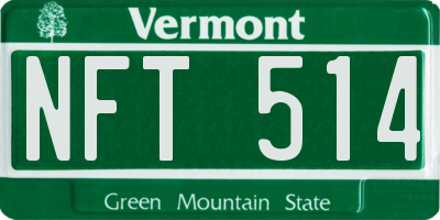 VT license plate NFT514