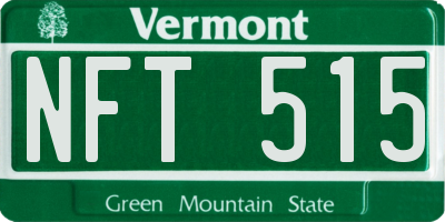 VT license plate NFT515