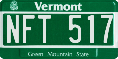 VT license plate NFT517