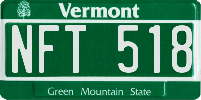 VT license plate NFT518