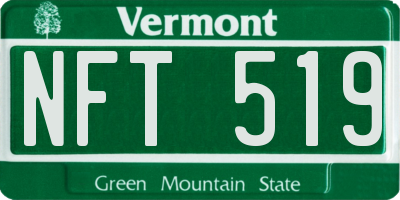 VT license plate NFT519