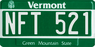 VT license plate NFT521