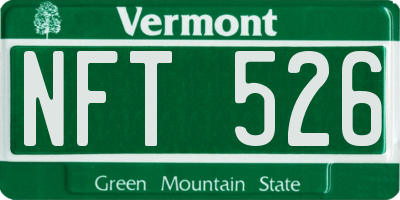 VT license plate NFT526