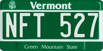 VT license plate NFT527