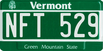 VT license plate NFT529