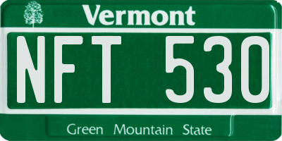 VT license plate NFT530