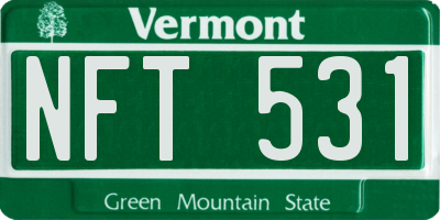 VT license plate NFT531