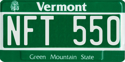 VT license plate NFT550