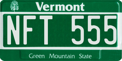 VT license plate NFT555