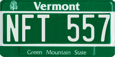 VT license plate NFT557