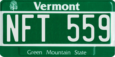 VT license plate NFT559