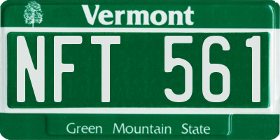 VT license plate NFT561