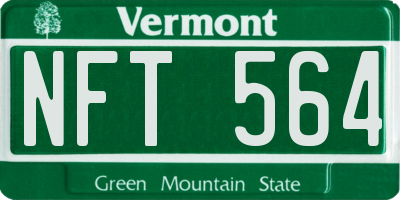 VT license plate NFT564