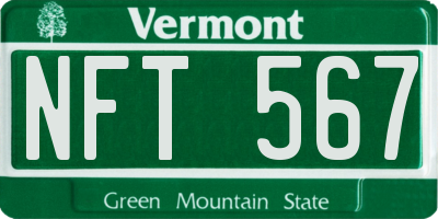 VT license plate NFT567