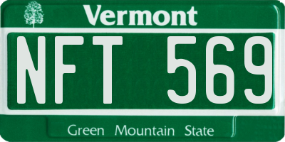 VT license plate NFT569