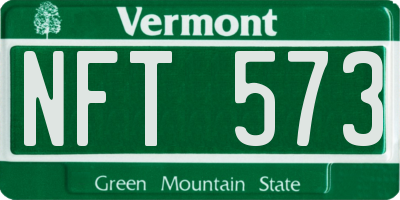 VT license plate NFT573