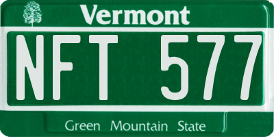 VT license plate NFT577