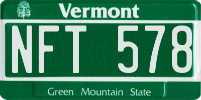 VT license plate NFT578
