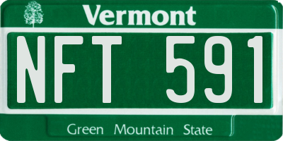 VT license plate NFT591