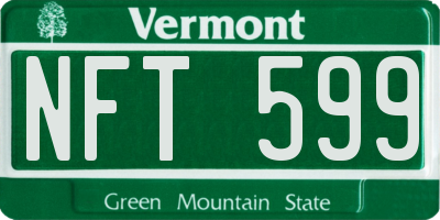 VT license plate NFT599