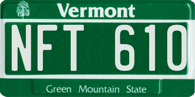 VT license plate NFT610