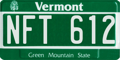 VT license plate NFT612