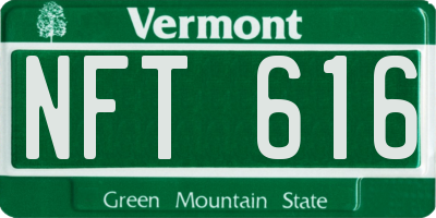 VT license plate NFT616