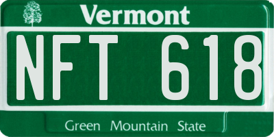 VT license plate NFT618