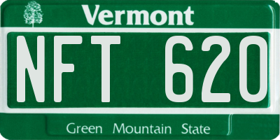 VT license plate NFT620