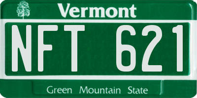 VT license plate NFT621