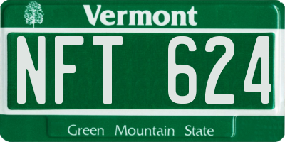 VT license plate NFT624