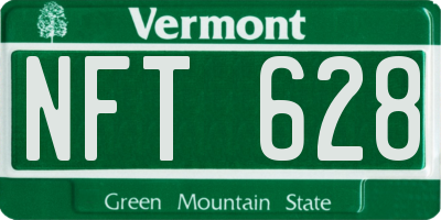 VT license plate NFT628