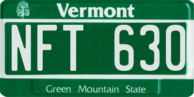 VT license plate NFT630