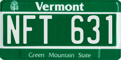 VT license plate NFT631
