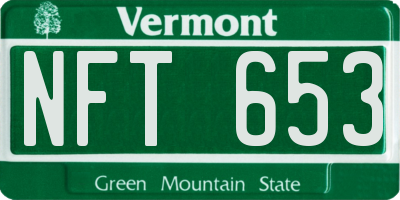 VT license plate NFT653