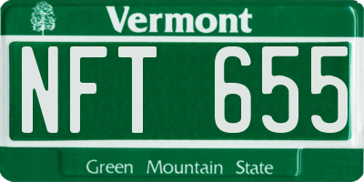 VT license plate NFT655