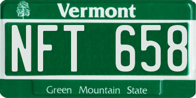 VT license plate NFT658