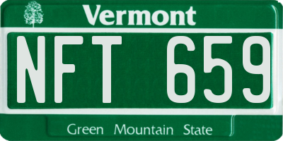 VT license plate NFT659