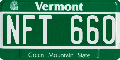 VT license plate NFT660