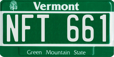 VT license plate NFT661