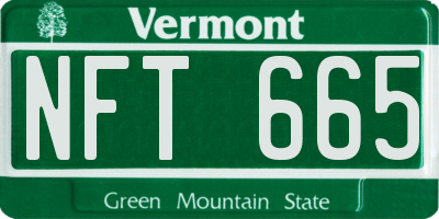 VT license plate NFT665