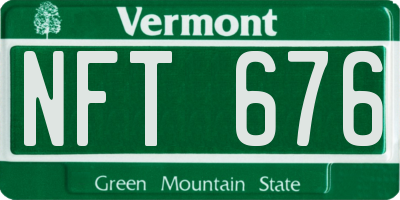 VT license plate NFT676