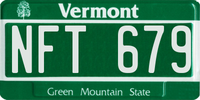 VT license plate NFT679