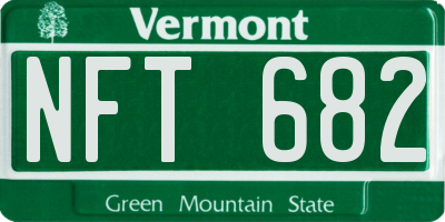 VT license plate NFT682