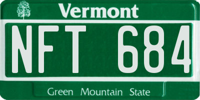 VT license plate NFT684