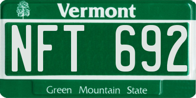 VT license plate NFT692