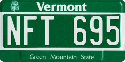 VT license plate NFT695