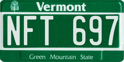 VT license plate NFT697