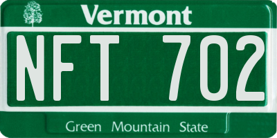 VT license plate NFT702